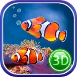 coral fish 3d live wallpaper android application logo